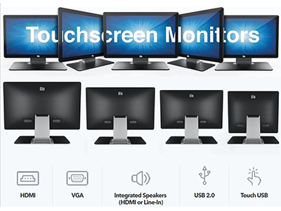 Foto Monitores táctiles de 19 a 27” para retail, hospitality y entornos comerciales e industriales.
